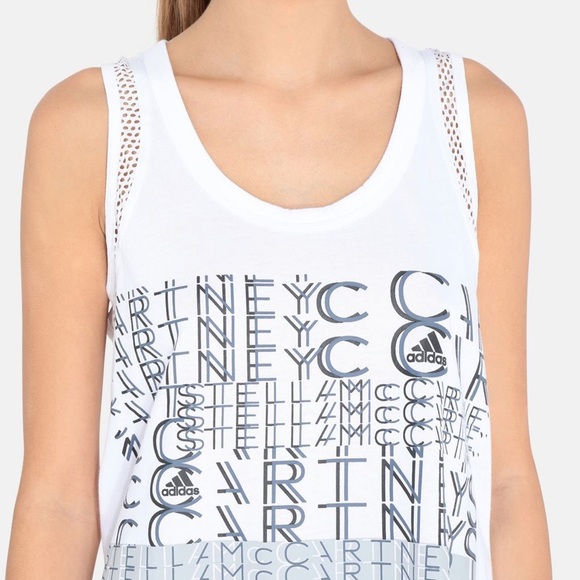 Stella McCartney adidas white logo graphic tank - Picture 6 of 6